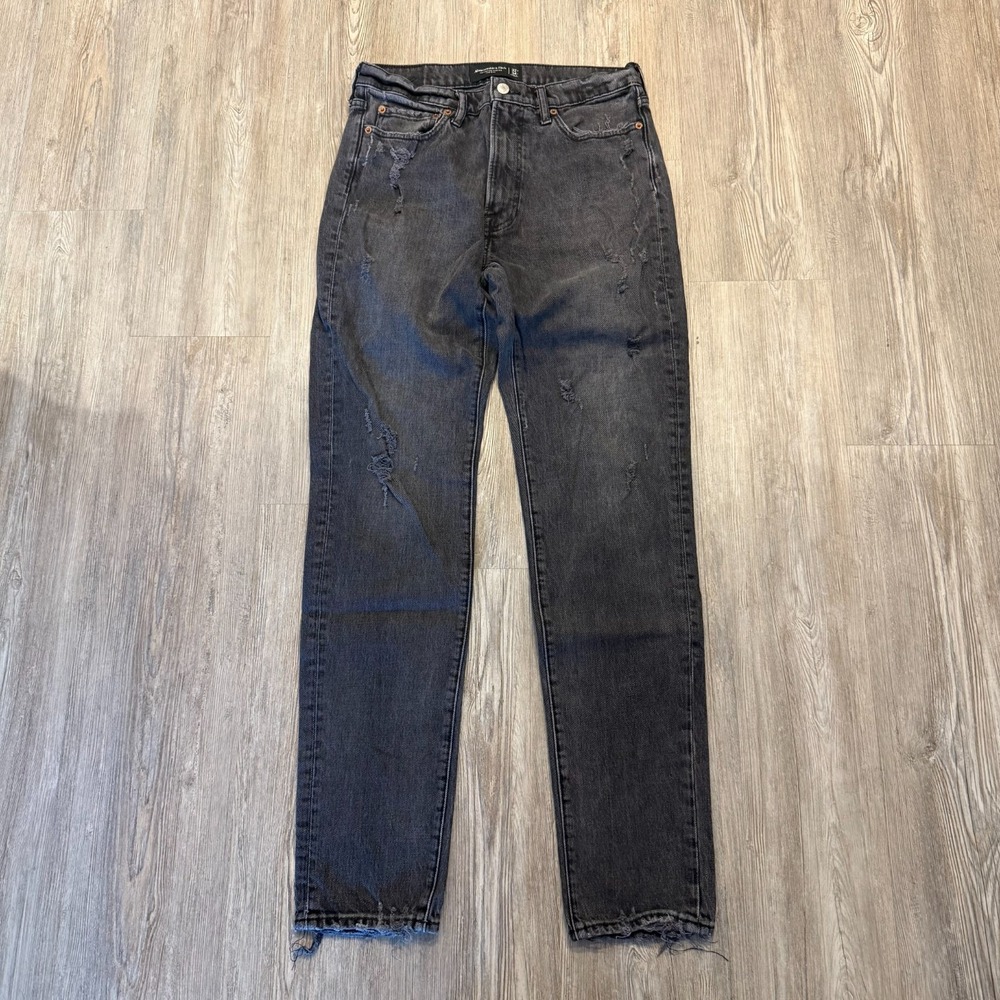 Abercrombie & Fitch Mens 32x34 Vintage‎ Stretch 90s Slim Faded Black Jeans